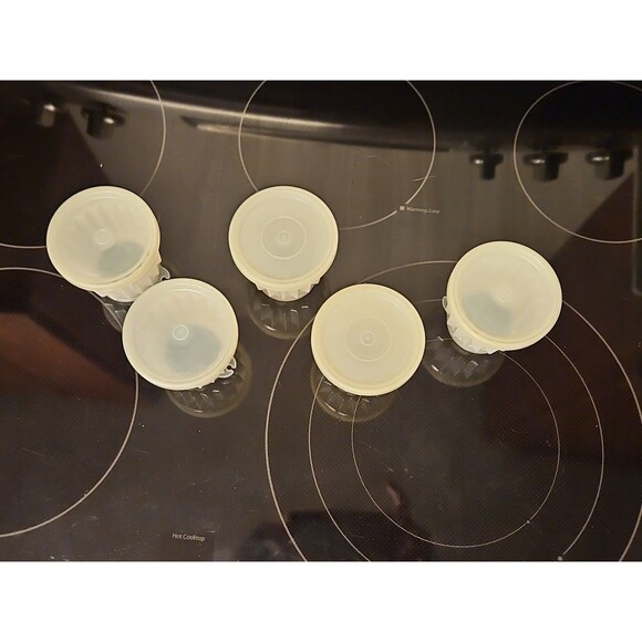 Set Of 5 Vintage Tupperware Jel-ette Jello Single Mold Cups With Lids #297 - Picture 8 of 9